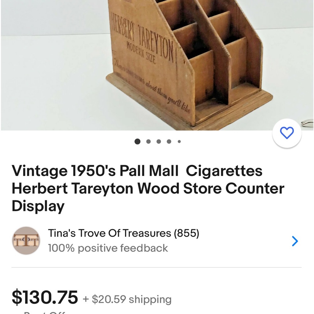 Vintage Wooden Ciggerate Display Case - Picture 11 of 13